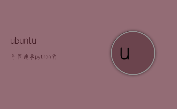 ubuntu如何运行python文件